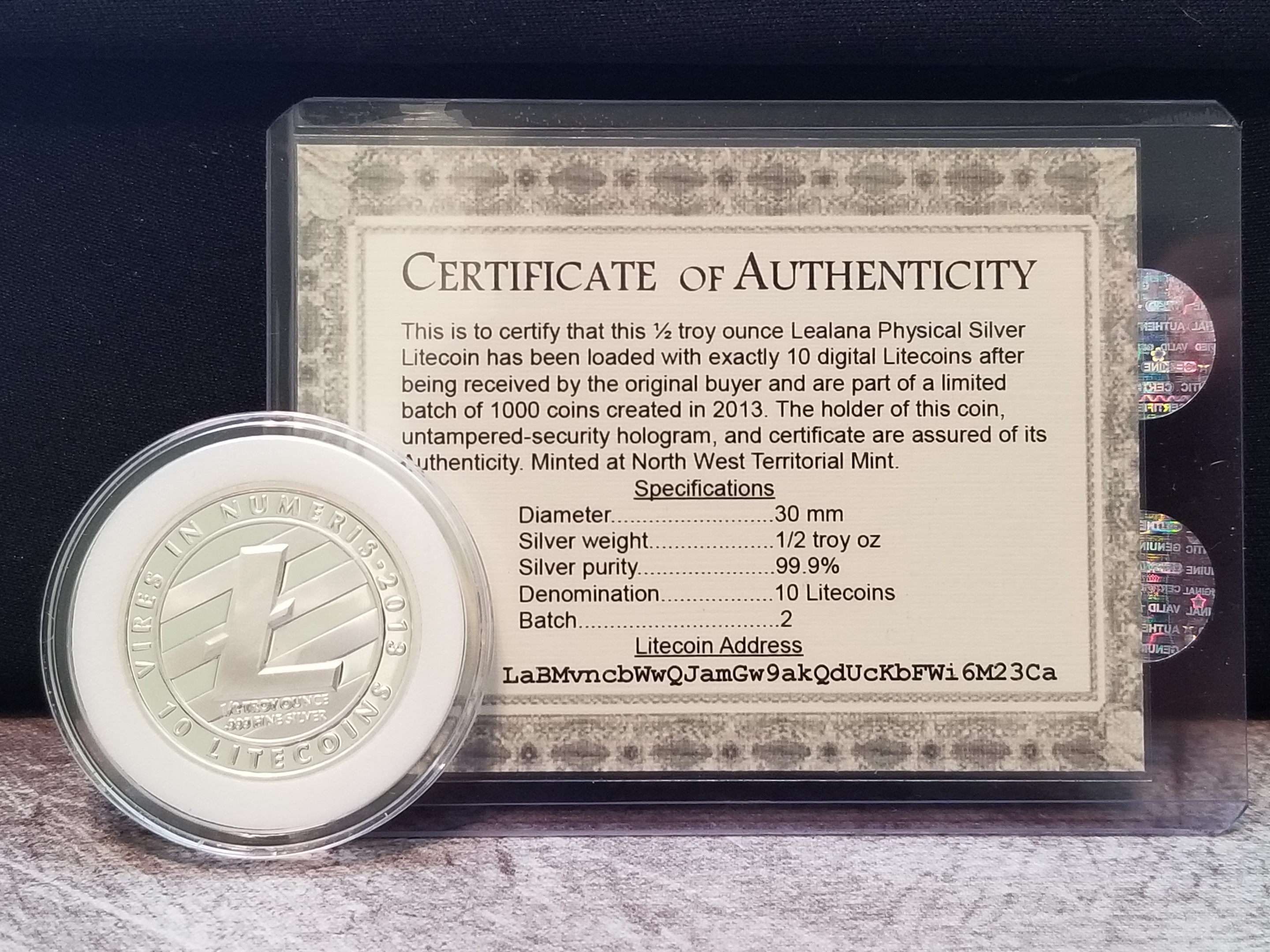 2013 Lealana 10 LTC w/COA