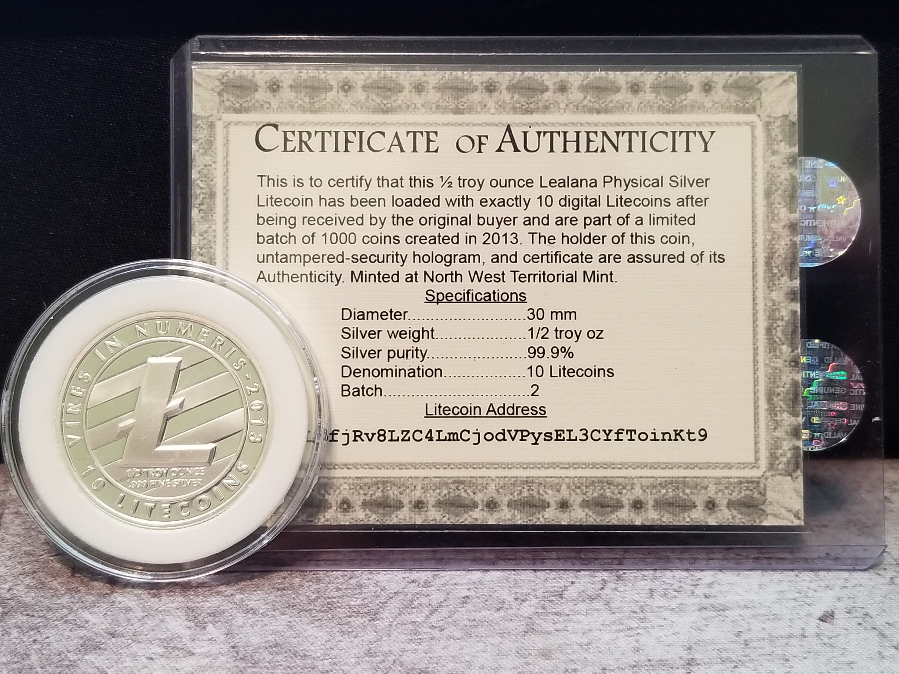 2013 Lealana 10 LTC w/COA